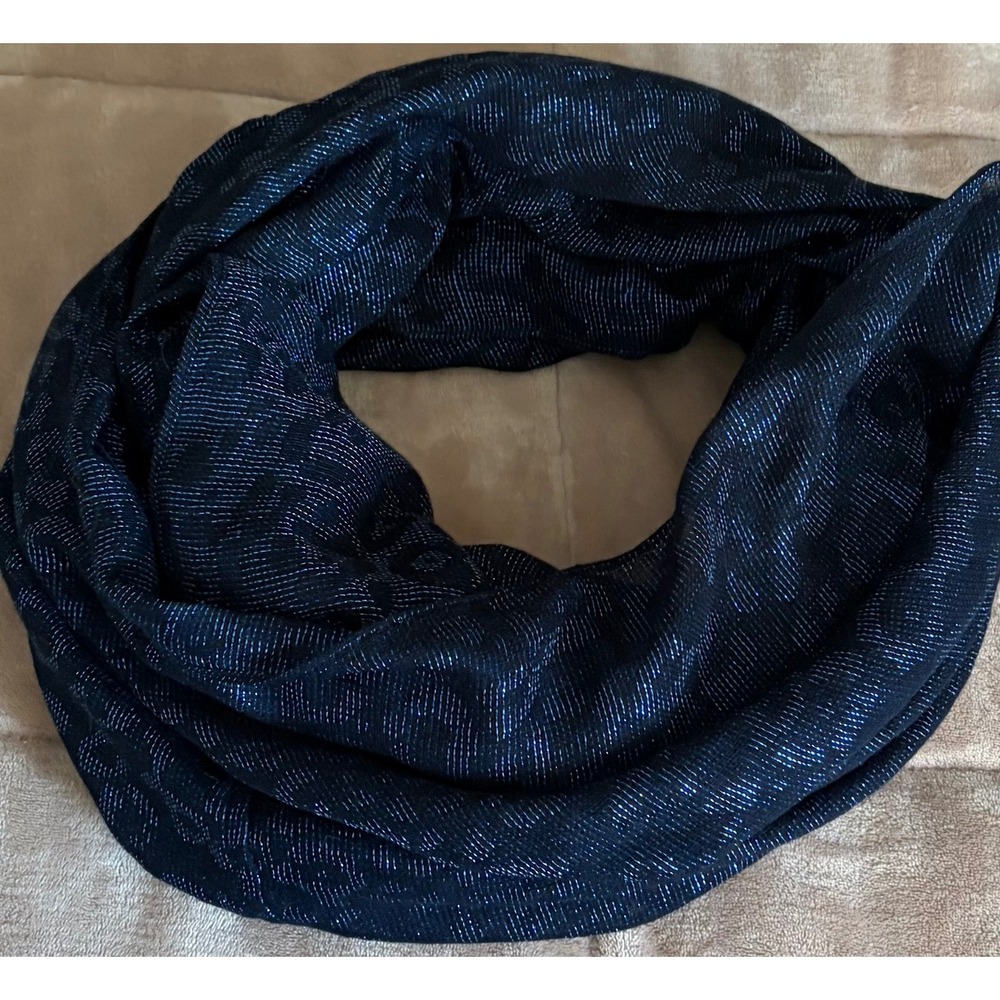 NWOT Ann Taylor Loft Blue‎ Metallic Infinity Scarf SUPER SOFT!